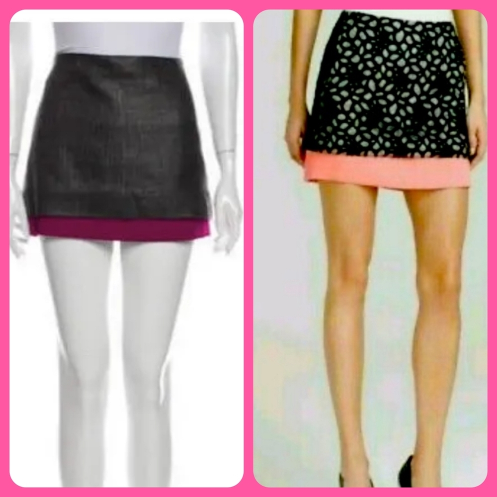 Set of 2-DIANE Von Furstenberg Size 0 (XXS) tiered skirts